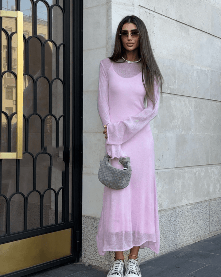 SERAPHINA LUXE SHEER KNITTED DRESS