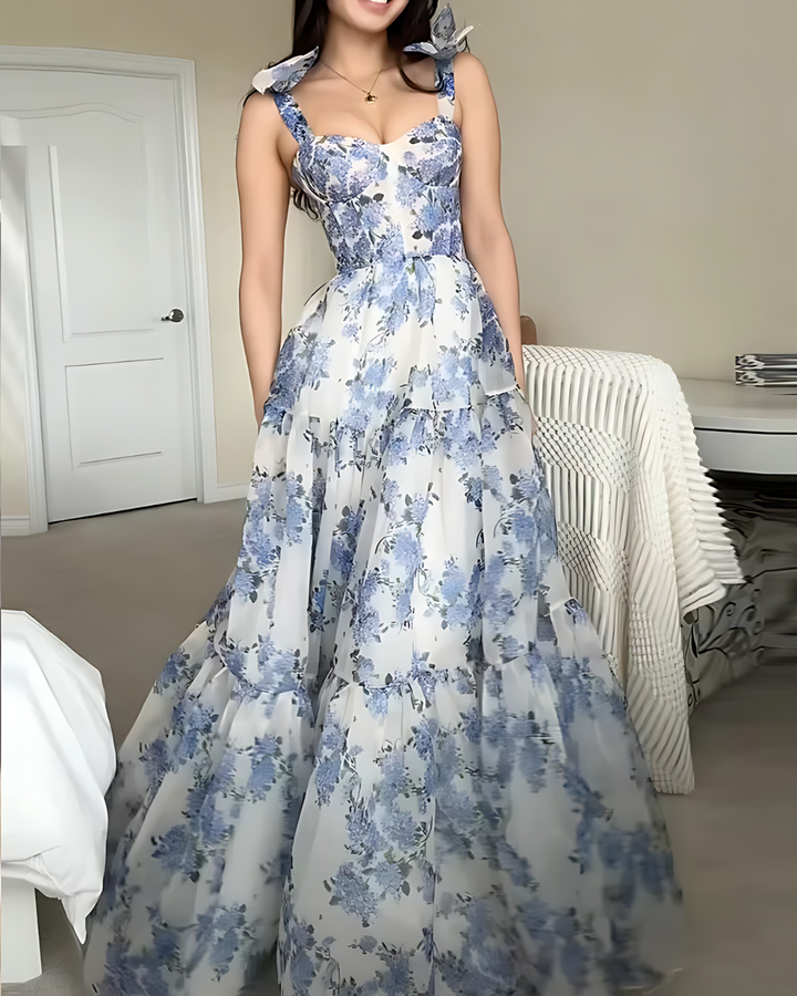 LILIA SOFT FLORAL MAXI DRESS