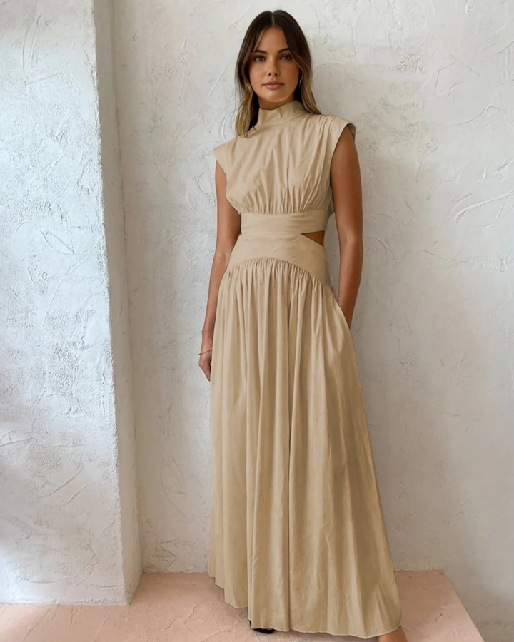 BELLA GRACEFUL HIGH NECK MAXI DRESS
