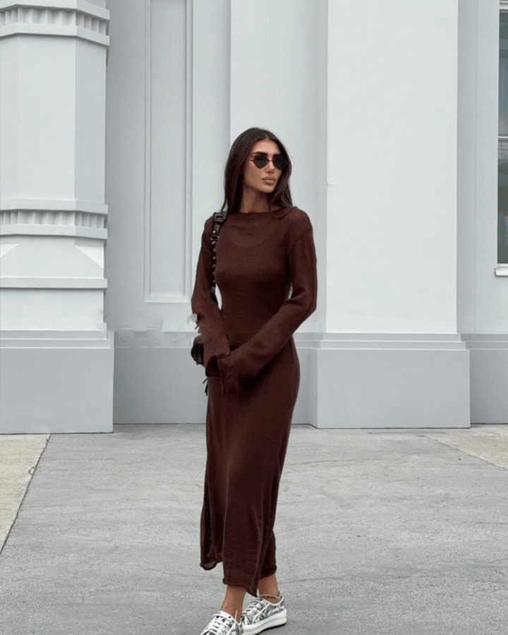 SERAPHINA LUXE SHEER KNITTED DRESS