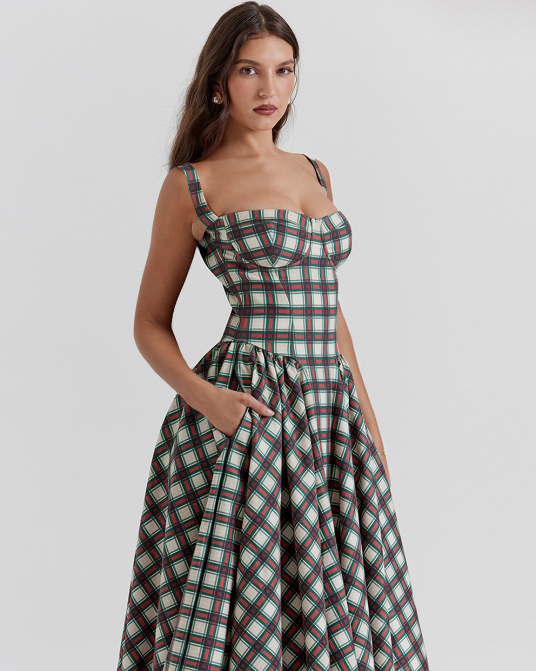 HALEY FIGURE-HUGGING LONG DRESS