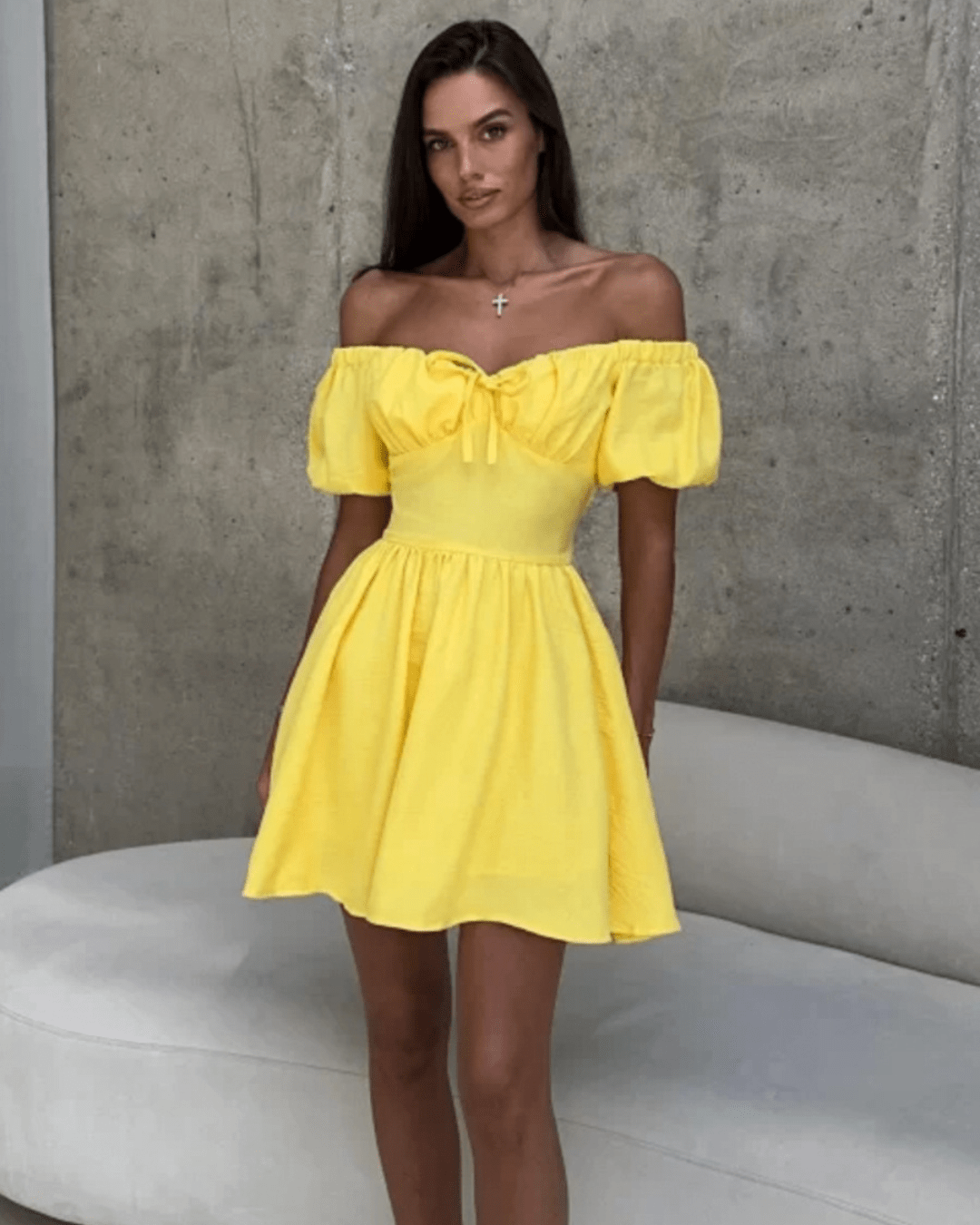 PHOEBE SWEETHEART PUFF DRESS
