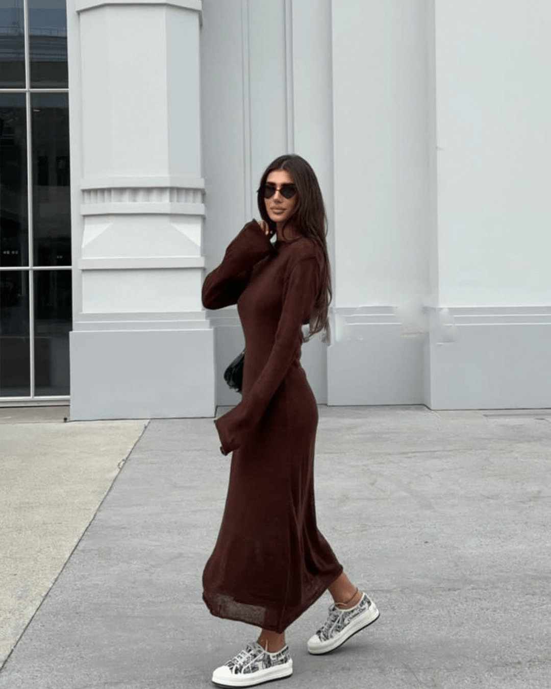 SERAPHINA LUXE SHEER KNITTED DRESS