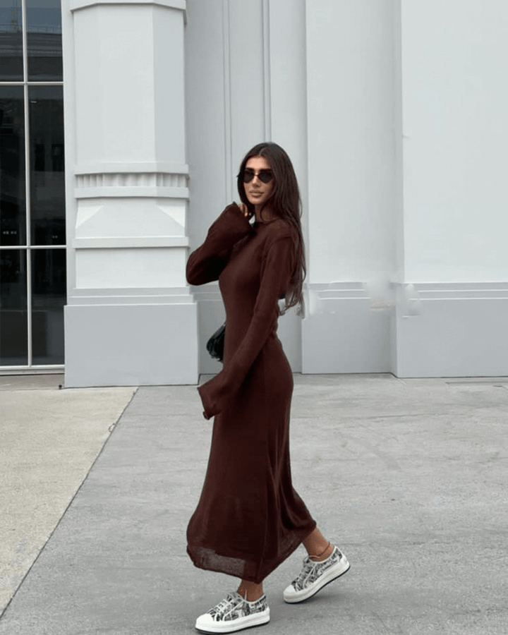 SERAPHINA LUXE SHEER KNITTED DRESS