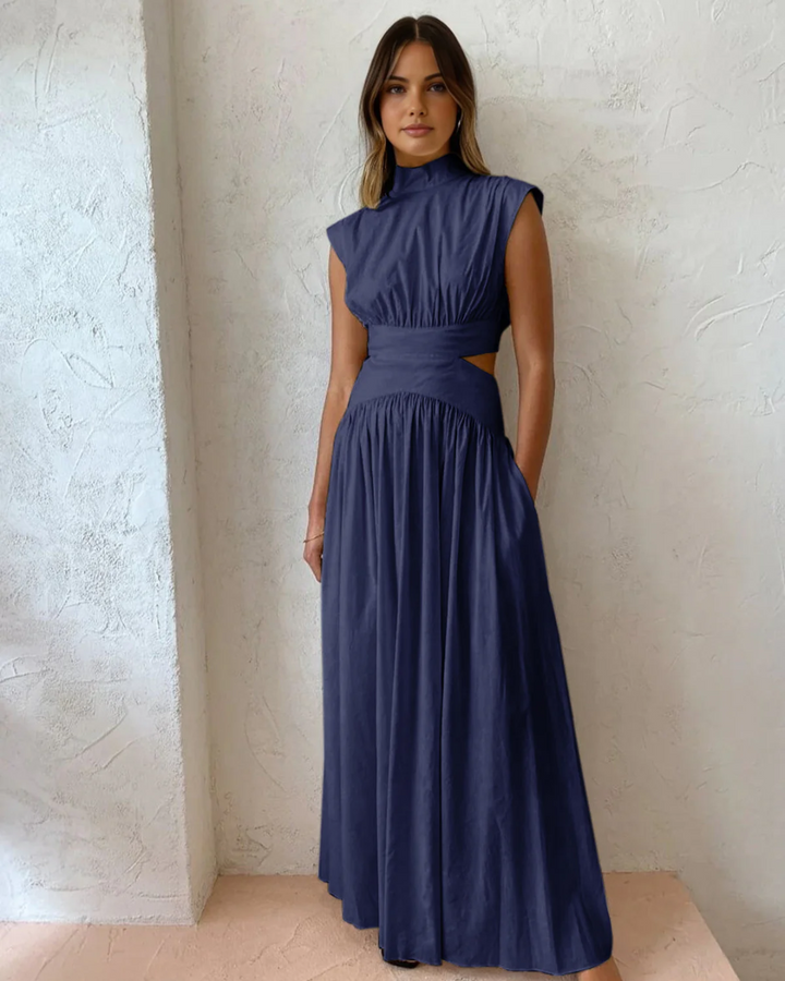 BELLA GRACEFUL HIGH NECK MAXI DRESS