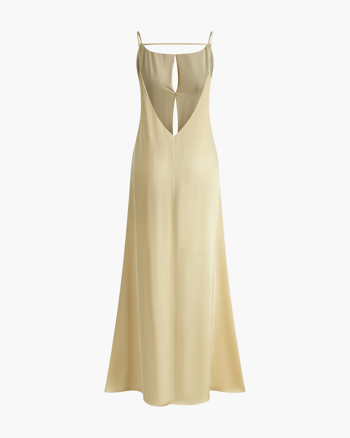 RACHEL ELEGANT SATIN MAXI DRESS