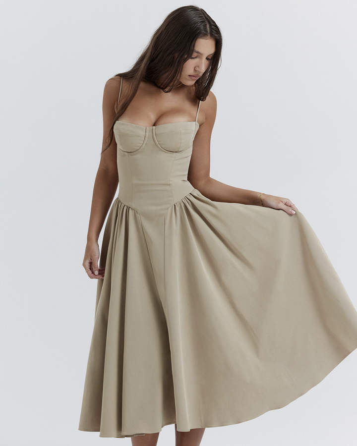 HALEY FIGURE-HUGGING LONG DRESS